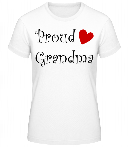 Proud Grandma - Women's Basic T-Shirt - White - Vorn