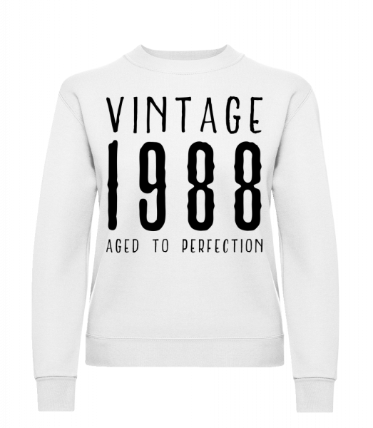Vintage 1988 Aged To Perfection - Classic Ladies’ Set-In Sweatshirt - White - Vorn