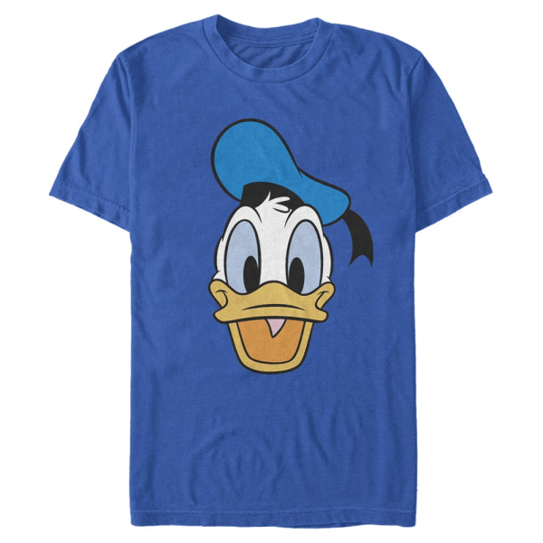 Disney - Mickey Mouse - Donald Duck Big Face Donald - Men's T-Shirt - Royal blue - Front