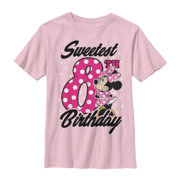 Disney Classics - Mickey Mouse - Minnie Mouse Sweet 8th Birthday - Birthday - Kids T-Shirt - Pink - Front