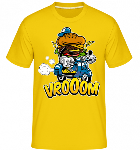 Burger Scooter -  Shirtinator Men's T-Shirt - Golden yellow - Vorn