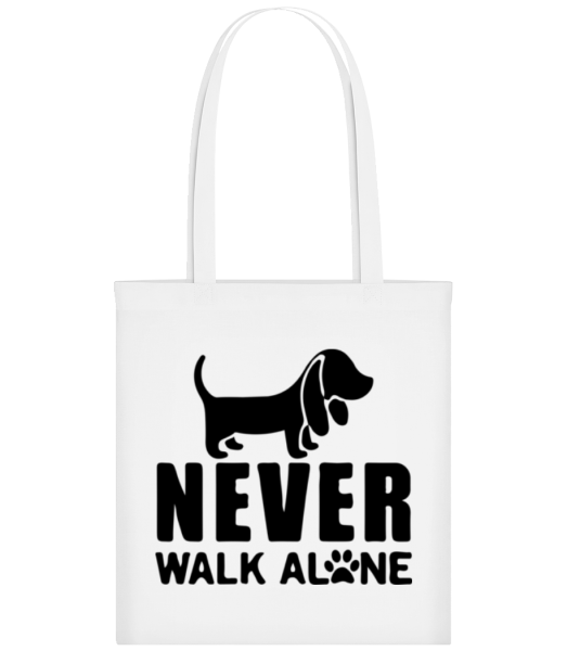 Never Walk Alone Dog - Tote Bag - White - Front