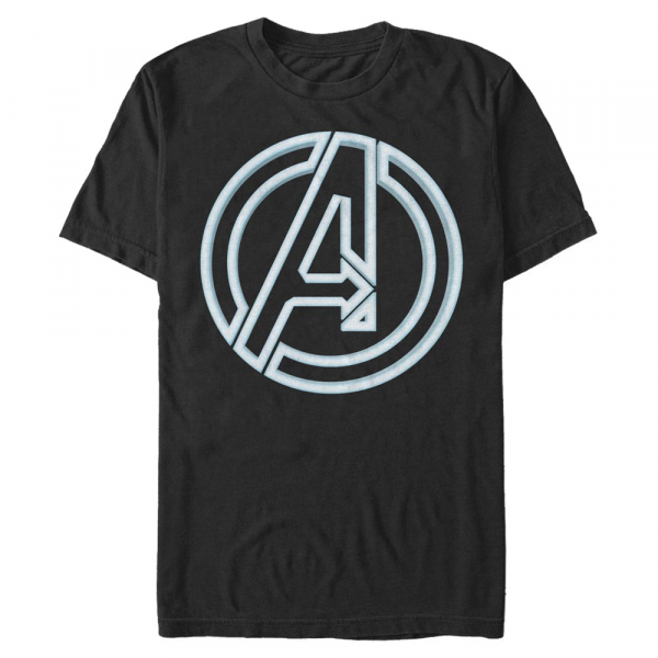 Marvel - Logo Avengers Glow Icon - Men's T-Shirt - Black - Front