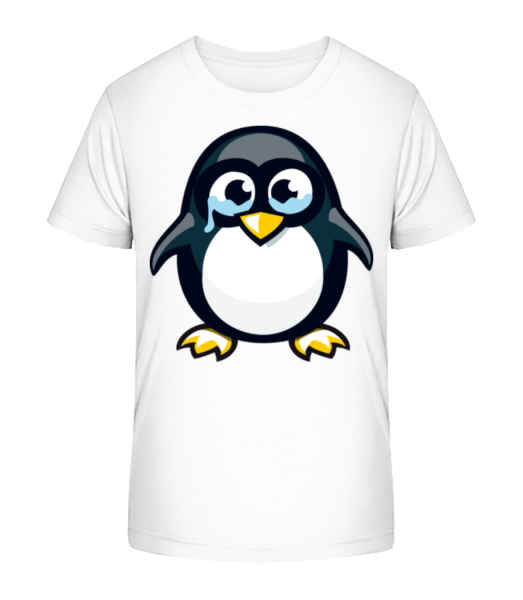Sad Penguin - Kid's Bio T-Shirt Stanley Stella - White - Front