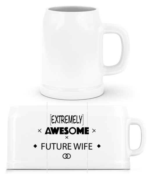 Awesome Future Wife - Beer Mug - White - Front