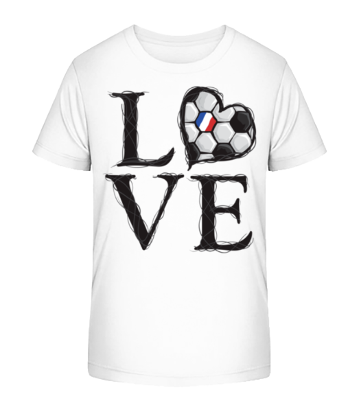 Football Love France - Kid's Bio T-Shirt Stanley Stella - White - Front