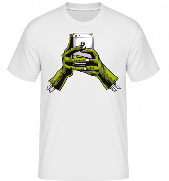 Zombie Phone -  Shirtinator Men's T-Shirt - White - Vorn