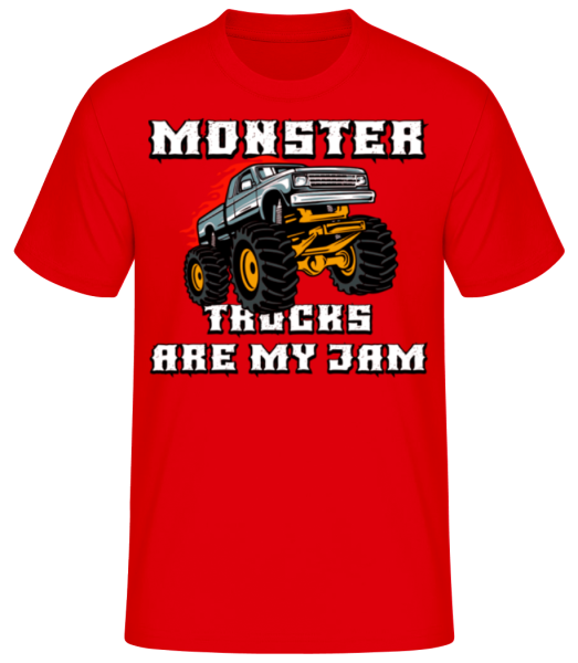 Monster Truck - Men's Basic T-Shirt - Red - Front