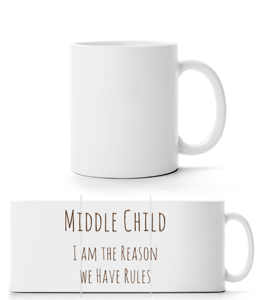 Middle Child - Panorama Mug - White - Front