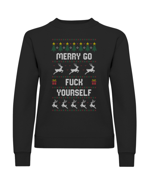 Merry Go Fuck Yourself - Women's Sweatshirt - Black - Front