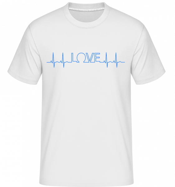 Love Heartbeat -  Shirtinator Men's T-Shirt - White - Vorn