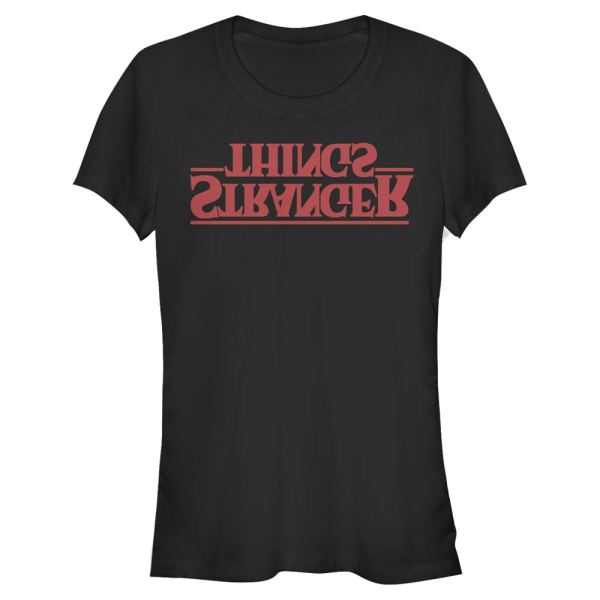 Netflix - Stranger Things - Logo Stranger Upside Down - Women's T-Shirt - Black - Front