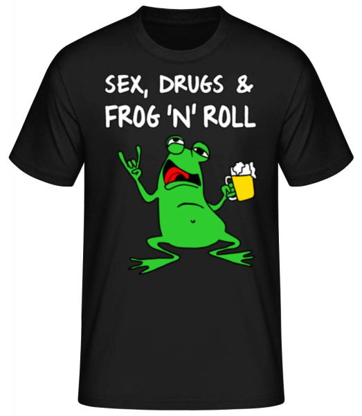 Sex Drugs & Frog'n'Roll - Men's Basic T-Shirt - Black - Front