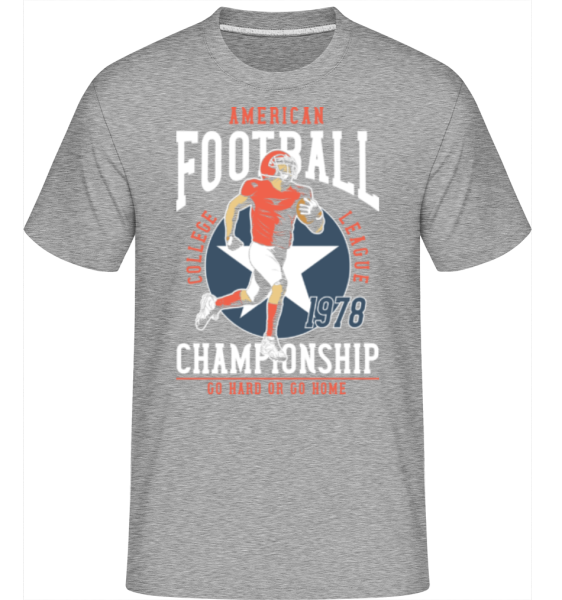 Football Go Hard -  Shirtinator Men's T-Shirt - Heather grey - Front