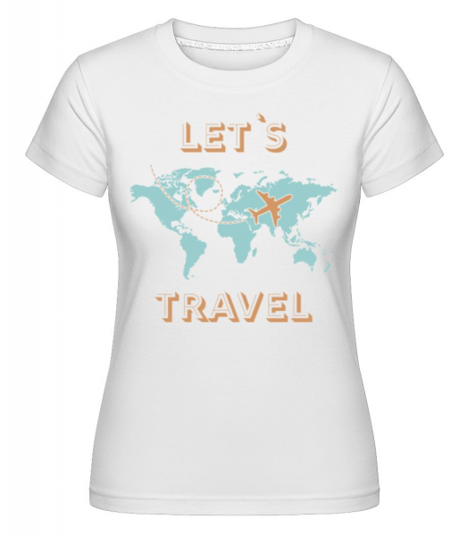Let Us Travel -  Shirtinator Women's T-Shirt - White - Front