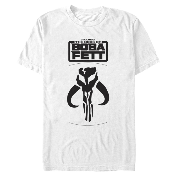 Star Wars - Book of Boba Fett - Logo Mandalorian Skull - Men's T-Shirt - White - Front