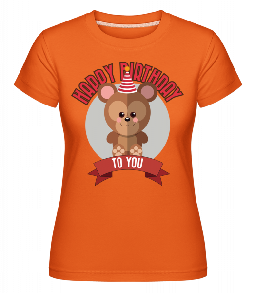 Happy Birthday To You Monkey -  Shirtinator Women's T-Shirt - Orange - Vorn