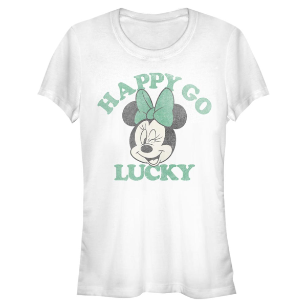 Disney Classics - Mickey Mouse - Minnie Mouse Lucky Minnie - St. Patrick's Day - Women's T-Shirt - White - Front