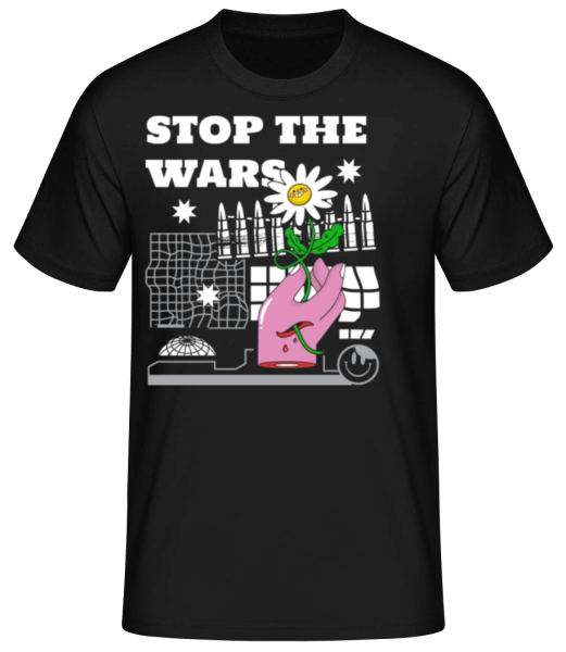 Stop War - Men's Basic T-Shirt - Black - Front