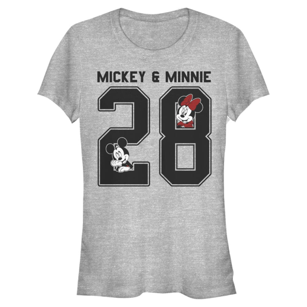 Disney - Mickey Mouse - Minnie Mouse Mickey Minnie Collegiate - Women's T-Shirt - Heather grey - Front