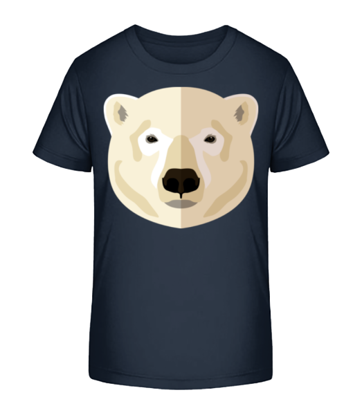 Polar Bear Comic Shadow - Kid's Bio T-Shirt Stanley Stella - Navy - Front