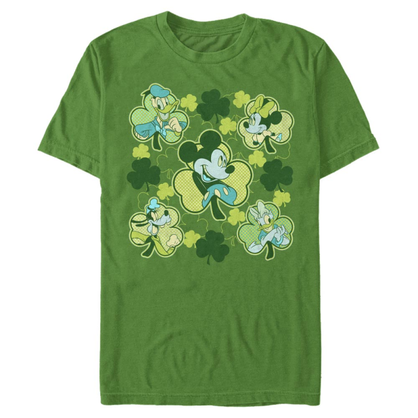 Disney Classics - Mickey Mouse - Skupina Mickey Friends Clovers - Men's T-Shirt - Kelly green - Front
