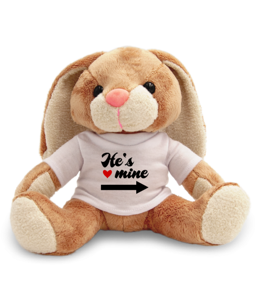 He's Mine - Bunny - White - Front