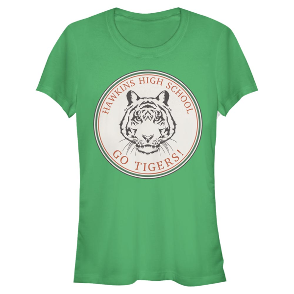 Netflix - Stranger Things - Hawkins Go Tigers - Women's T-Shirt - Kelly green - Front