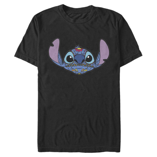 Disney Classics - Lilo & Stitch - Stitch Sugar Skull - Men's T-Shirt - Black - Front