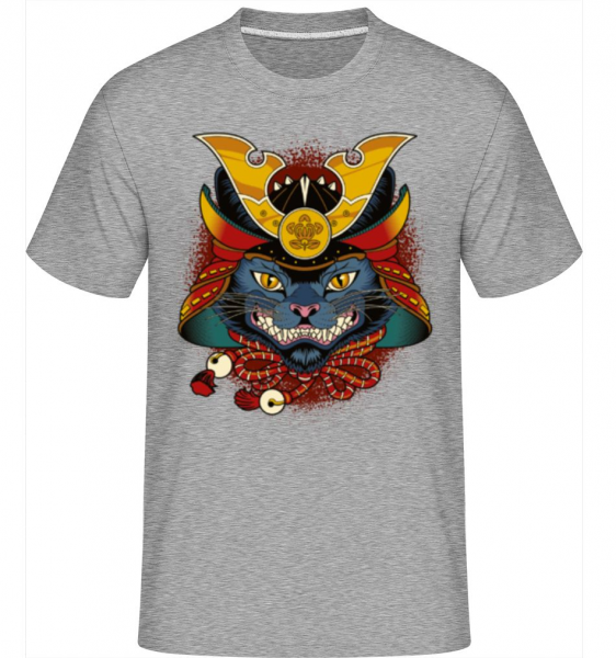 Samurai Cat -  Shirtinator Men's T-Shirt - Heather grey - Front