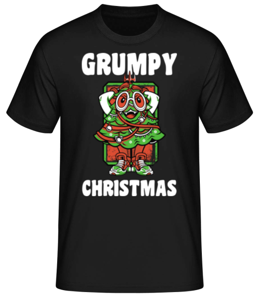 Grumpy Christmas - Men's Basic T-Shirt - Black - Front