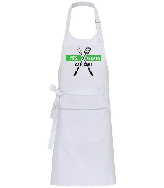 Vegans Can Grill - Professional Apron - White - Front