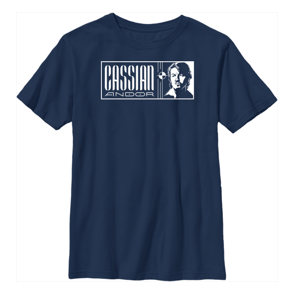 Star Wars - Andor - Cassian Andor Portrait - Kids T-Shirt - Navy - Front
