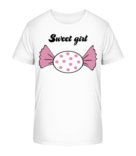 Sweet Girl - Bonbon - Kid's Bio T-Shirt Stanley Stella - White - Front