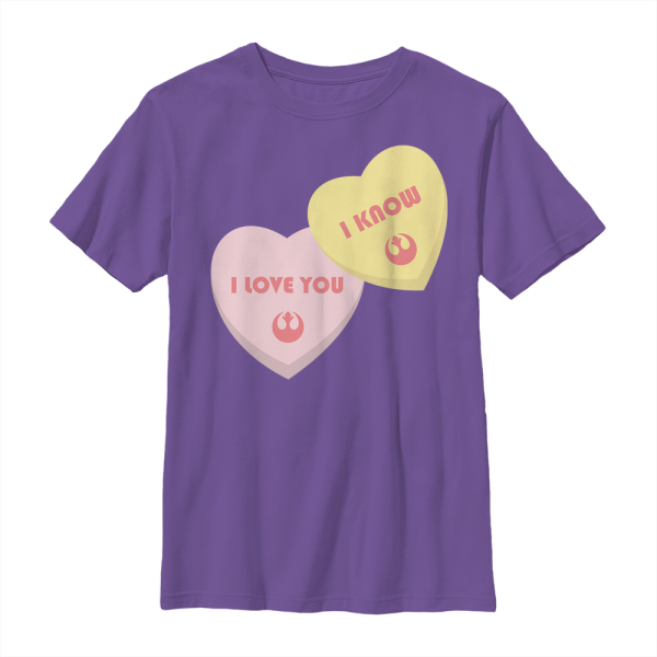 Star Wars - Rebel Candy Wars - Valentine's Day - Kids T-Shirt - Purple - Front