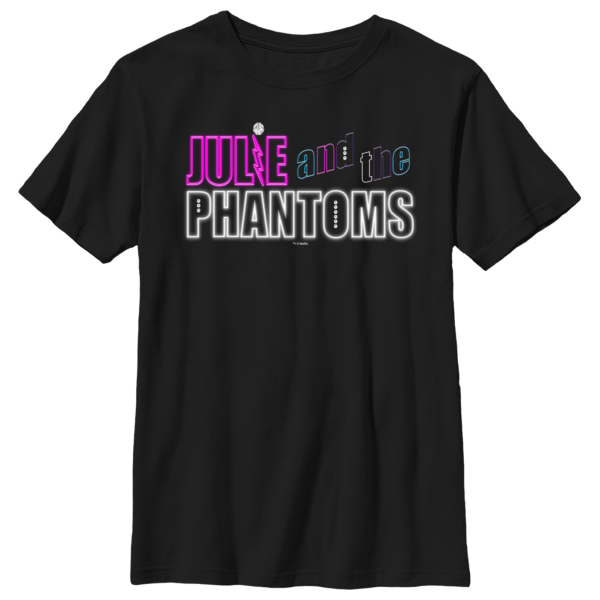Netflix - Julie And The Phantoms - Logo Julie Diamond - Kids T-Shirt - Black - Front