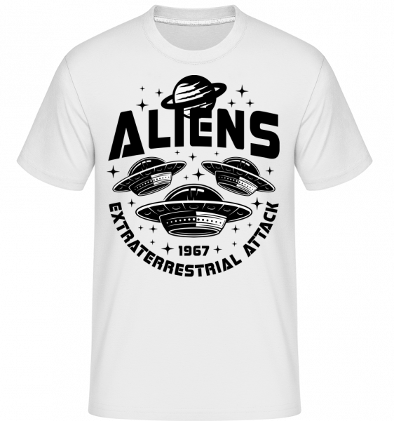 Alien Extraterrestrial -  Shirtinator Men's T-Shirt - White - Vorn