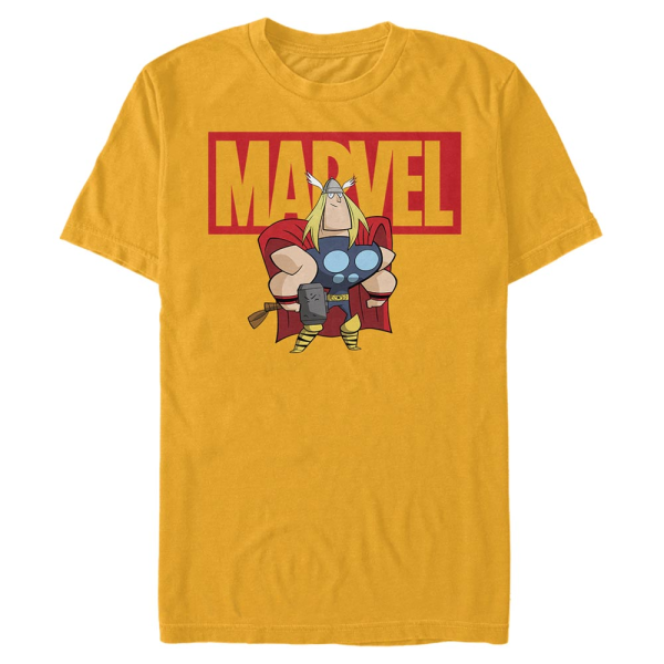 Marvel - Avengers - Thor Brick - Men's T-Shirt - Golden yellow - Front