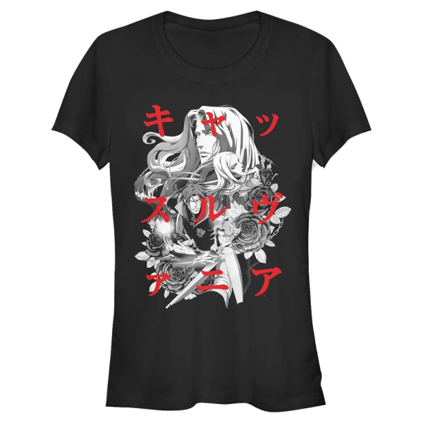 Netflix - Castlevania - Skupina Kanji Group - Women's T-Shirt - Black - Front