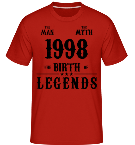 The Myth 1998 -  Shirtinator Men's T-Shirt - Red - Front