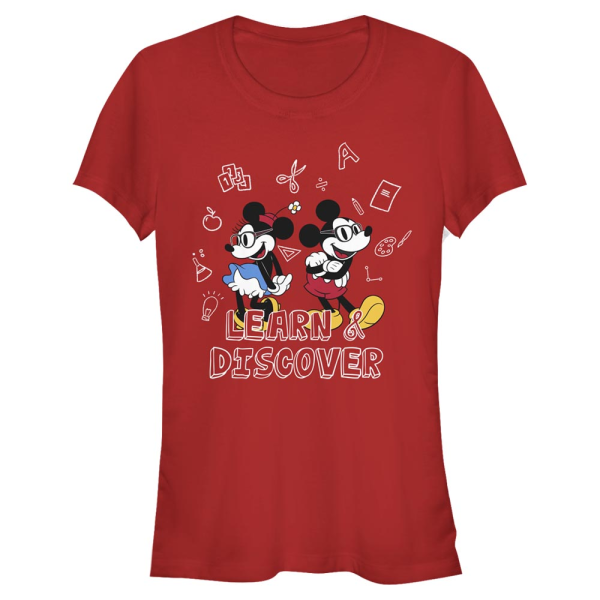 Disney - Mickey Mouse - Mickey & Minnie Discover - Women's T-Shirt - Red - Front
