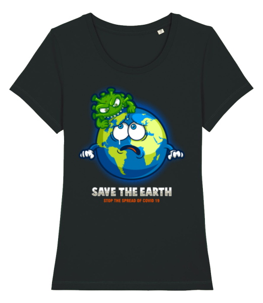 Save The World - Women's Organic T-Shirt Stanley Stella - Black - Front