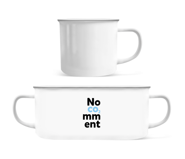 No Comment - Enamel-cup - White - Front