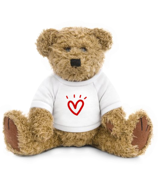Radiant heart - Teddy Bear - White - Front