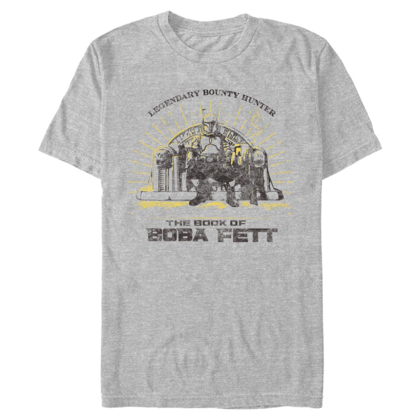 Star Wars - Book of Boba Fett - Boba Fett Legendary Bounty Hunter - Men's T-Shirt - Heather grey - Front