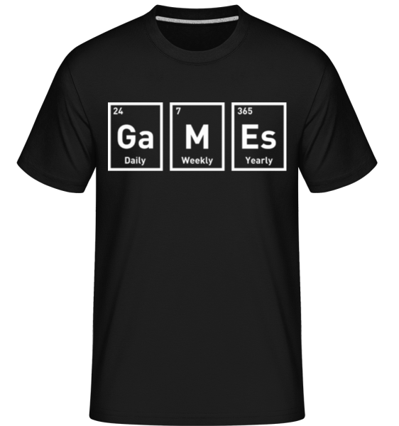 Games Periodic Design -  Shirtinator Men's T-Shirt - Black - Front