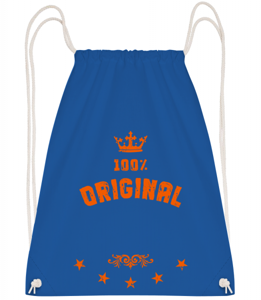 100% Original - Drawstring Backpack - Royal Blue - Vorn