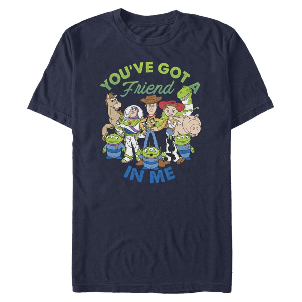Pixar - Toy Story - Group Shot Friendship - Men's T-Shirt - Navy - Front