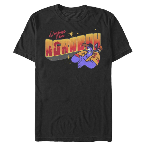 Disney - Aladdin - Genie Travel - Men's T-Shirt - Black - Front