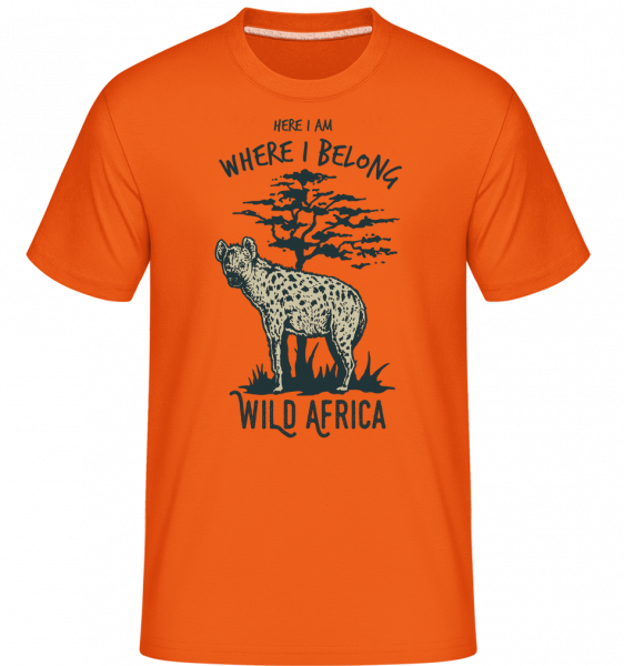 Hyena -  Shirtinator Men's T-Shirt - Orange - Vorn